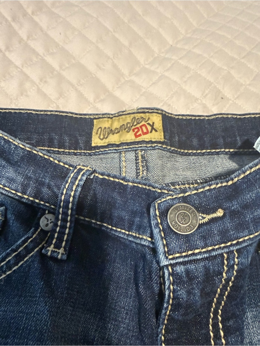 Wrangler 20X Indigo 18 Slim Blue Straight Jeans - Picture 6 of 7